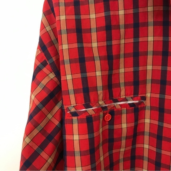 Vintage Picket and post red plaid long sleeve button down shirt - Picture 5 of 11